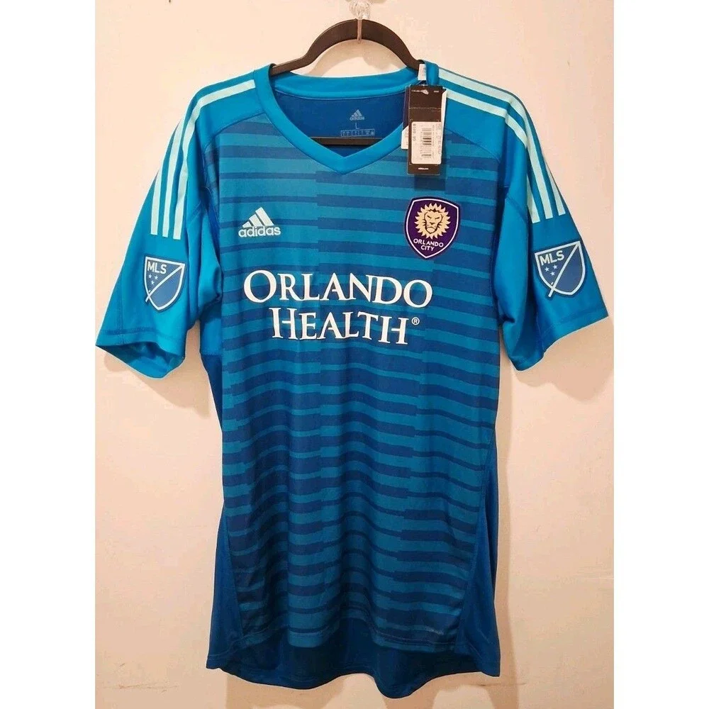 Orlando City SC Jersey Mens Large Blue MLS Soccer Adidas NWT Rare 2018
